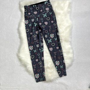 Victoria Sport Women's S High Waist Cropped Bow Key Print Leggings